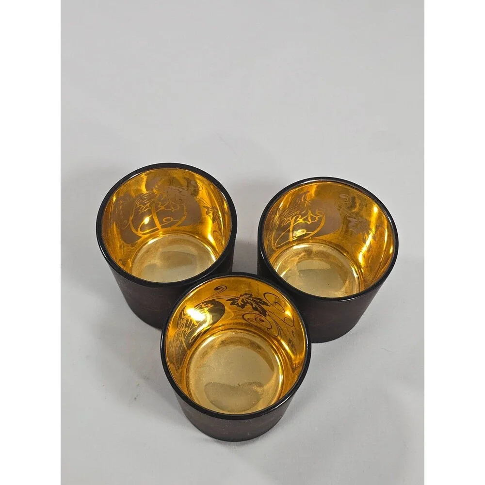 Yankee Candle Flickering Pumpkin Orange Votive/Tealight Glass Holder Fall Decor